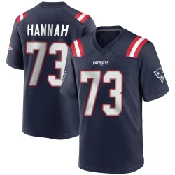 New England Patriots Men's Game Navy Blue Team Color Jersey (73 John Hannah)