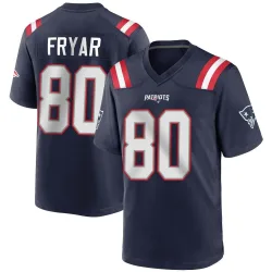 New England Patriots Men's Game Navy Blue Team Color Jersey (80 Irving Fryar)