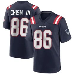 New England Patriots Men's Game Navy Blue Team Color Jersey (86 Efton Chism III)