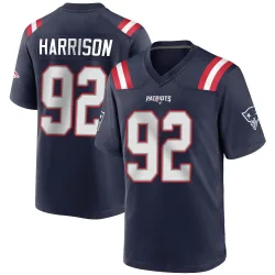 New England Patriots Men's Game Navy Blue Team Color Jersey (92 James Harrison)