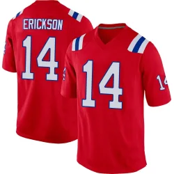 New England Patriots Men's Game Red Alternate Jersey (14 Alex Erickson)