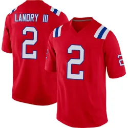 New England Patriots Men's Game Red Alternate Jersey (2 Harold Landry III)