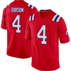 New England Patriots Men's Game Red Alternate Jersey (4 Antonio Gibson)