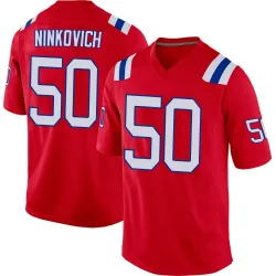 New England Patriots Men's Game Red Alternate Jersey (50 Rob Ninkovich)