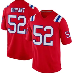 New England Patriots Men's Game Red Alternate Jersey (52 Marcus Bryant)