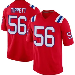 New England Patriots Men's Game Red Alternate Jersey (56 Andre Tippett)