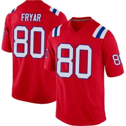 New England Patriots Men's Game Red Alternate Jersey (80 Irving Fryar)