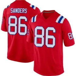 New England Patriots Men's Game Red Alternate Jersey (86 Braylon Sanders)