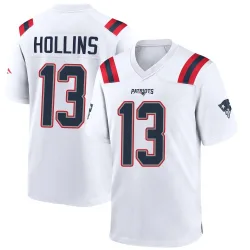 New England Patriots Men's Game White Jersey (13 Mack Hollins)