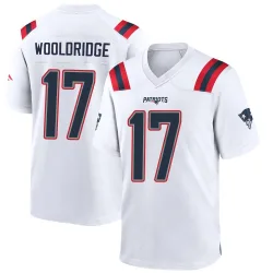 New England Patriots Men's Game White Jersey (17 Ben Wooldridge)