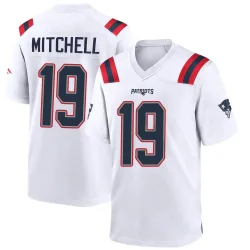 New England Patriots Men's Game White Jersey (19 Malcolm Mitchell)