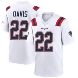 New England Patriots Men's Game White Jersey (22 Cody Davis)