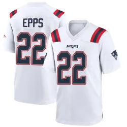 New England Patriots Men's Game White Jersey (22 Marcus Epps)
