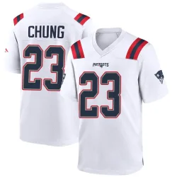 New England Patriots Men's Game White Jersey (23 Patrick Chung)