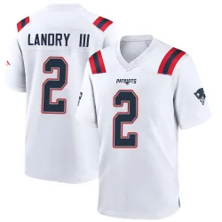 New England Patriots Men's Game White Jersey (2 Harold Landry III)