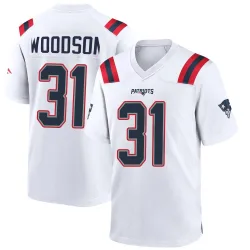 New England Patriots Men's Game White Jersey (31 Craig Woodson)
