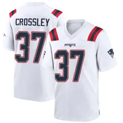 New England Patriots Men's Game White Jersey (37 Brandon Crossley)