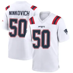 New England Patriots Men's Game White Jersey (50 Rob Ninkovich)