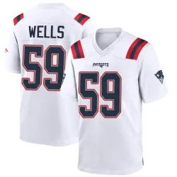 New England Patriots Men's Game White Jersey (59 Carson Wells)