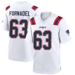 New England Patriots Men's Game White Jersey (63 Liam Fornadel)