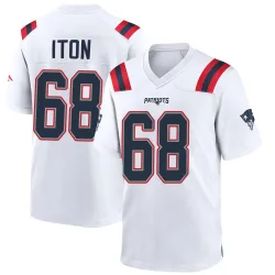 New England Patriots Men's Game White Jersey (68 Isaiah Iton)