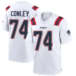 New England Patriots Men's Game White Jersey (74 Jack Conley)