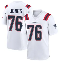 New England Patriots Men's Game White Jersey (76 Caleb Jones)