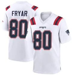 New England Patriots Men's Game White Jersey (80 Irving Fryar)