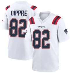 New England Patriots Men's Game White Jersey (82 CJ Dippre)