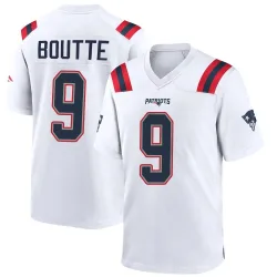 New England Patriots Men's Game White Jersey (9 Kayshon Boutte)