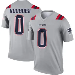 New England Patriots Men's Legend Gray Inverted Jersey (0 Haggai Ndubuisi)