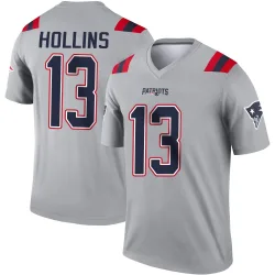 New England Patriots Men's Legend Gray Inverted Jersey (13 Mack Hollins)
