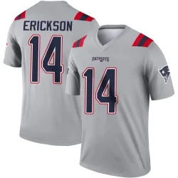 New England Patriots Men's Legend Gray Inverted Jersey (14 Alex Erickson)
