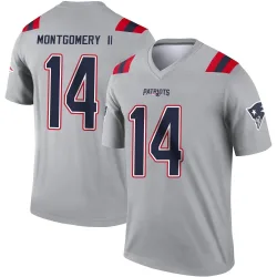 New England Patriots Men's Legend Gray Inverted Jersey (14 Ty Montgomery II)