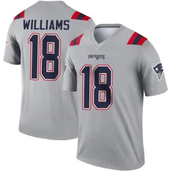 New England Patriots Men's Legend Gray Inverted Jersey (18 Kyle Williams)