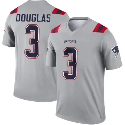 New England Patriots Men's Legend Gray Inverted Jersey (3 DeMario Douglas)