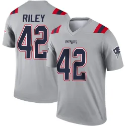 New England Patriots Men's Legend Gray Inverted Jersey (42 Cam Riley)