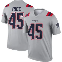 New England Patriots Men's Legend Gray Inverted Jersey (45 Monty Rice)