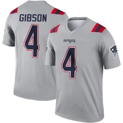 New England Patriots Men's Legend Gray Inverted Jersey (4 Antonio Gibson)