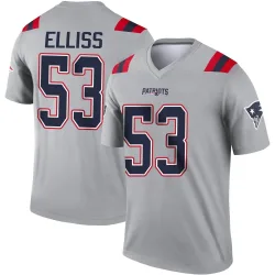 New England Patriots Men's Legend Gray Inverted Jersey (53 Christian Elliss)