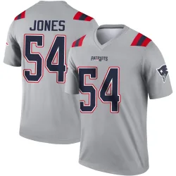 New England Patriots Men's Legend Gray Inverted Jersey (54 Truman Jones)