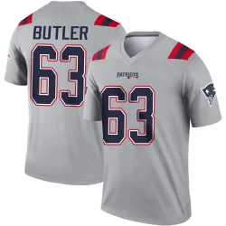 New England Patriots Men's Legend Gray Inverted Jersey (63 Mehki Butler)
