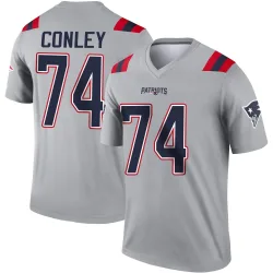 New England Patriots Men's Legend Gray Inverted Jersey (74 Jack Conley)
