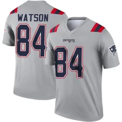 New England Patriots Men's Legend Gray Inverted Jersey (84 Benjamin Watson)