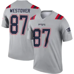 New England Patriots Men's Legend Gray Inverted Jersey (87 Jack Westover)