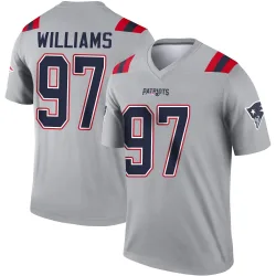 New England Patriots Men's Legend Gray Inverted Jersey (97 Milton Williams)