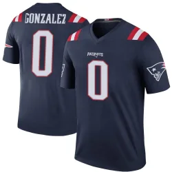 New England Patriots Men's Legend Navy Color Rush Jersey (0 Christian Gonzalez)