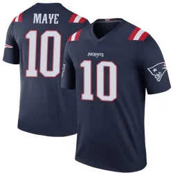 New England Patriots Men's Legend Navy Color Rush Jersey (10 Drake Maye)