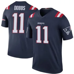 New England Patriots Men's Legend Navy Color Rush Jersey (11 Joshua Dobbs)