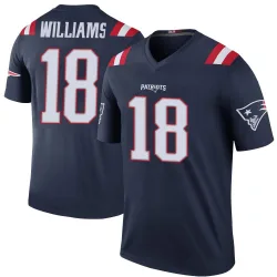 New England Patriots Men's Legend Navy Color Rush Jersey (18 Kyle Williams)